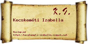 Kecskeméti Izabella névjegykártya